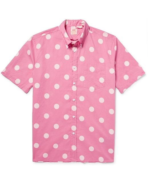 Levi's Pink 1960's Button-down Collar Polka-dot Cotton-poplin Shirt for men