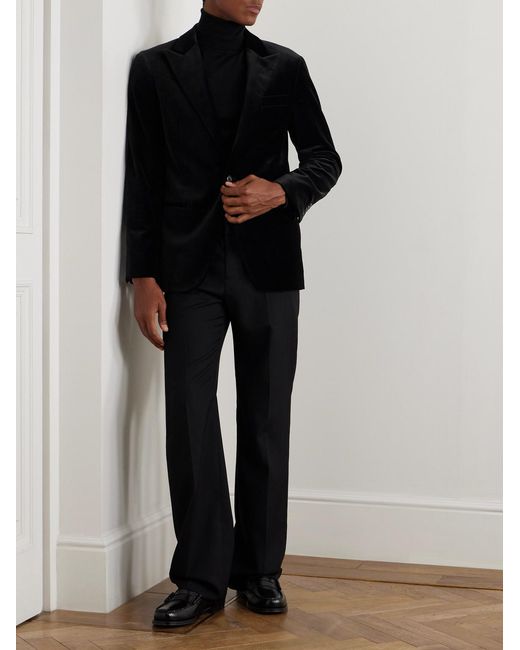 Polo Ralph Lauren Black Cotton-Velvet Blazer for men