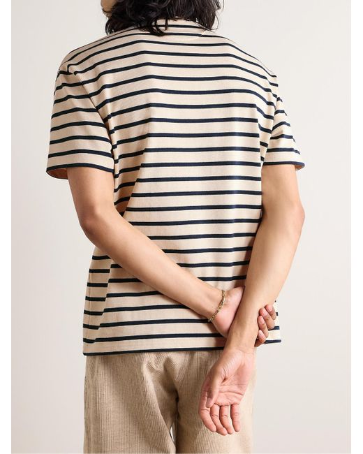 De Bonne Facture Gray Oversized Striped Cotton-jersey T-shirt for men