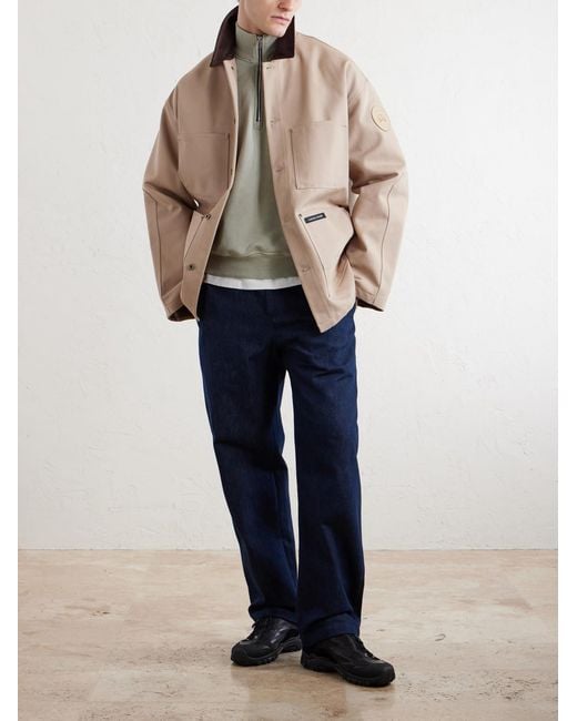 Canada Goose Natural Beaumont Corduroy-Trimmed Cotton Jacket for men