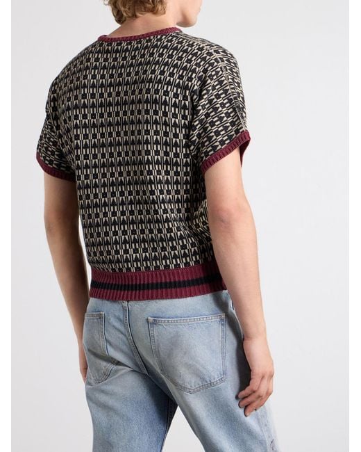 Enfants Riches Deprimes Black Vienna Cotton-Jacquard Sweater for men