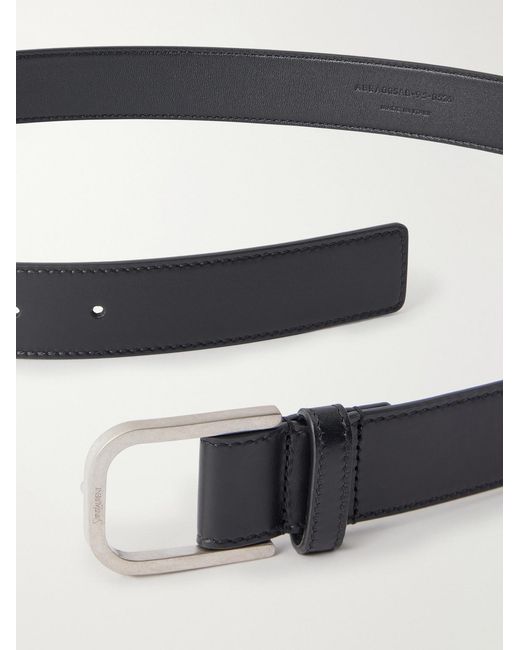 Saint Laurent Black Leather Belt for men