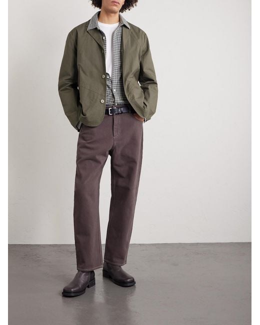 Folk Green Anniversary Cotton-Ripstop Blazer for men