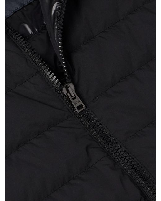 Herno Black Quilted Padded Shell Hooded Down Jacket for men