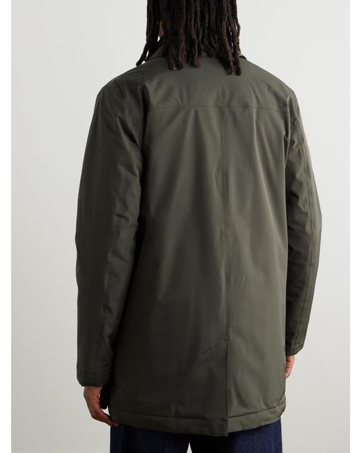 NN07 Green Blake 8240 Coated-Twill Trench Coat for men