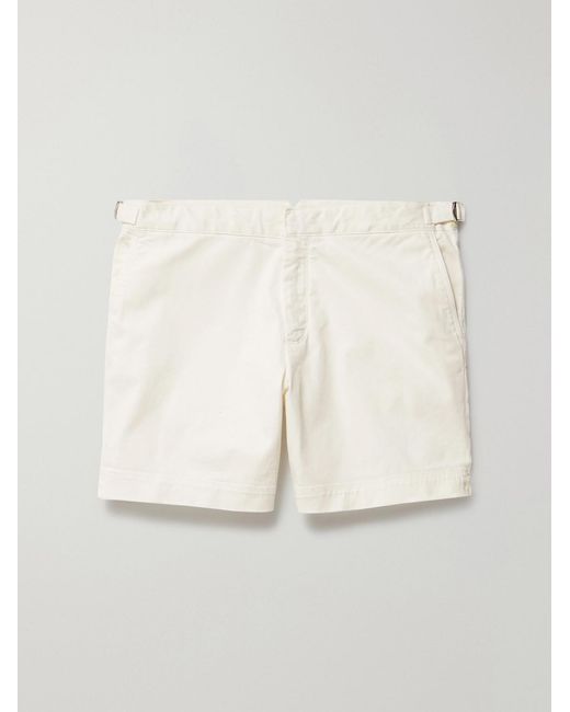 Orlebar Brown Natural Bulldog Slim-Fit Cotton-Blend Twill Shorts for men