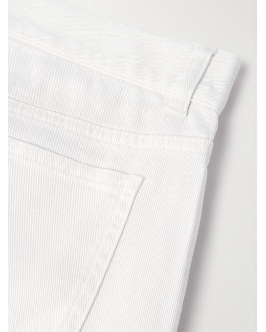 Frescobol Carioca Columbo gerade geschnittene Hose aus Twill aus einer Baumwollmischung in White für Herren