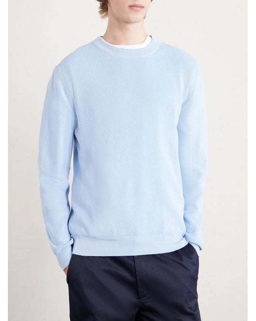 Lardini Blue Cotton Sweater for men