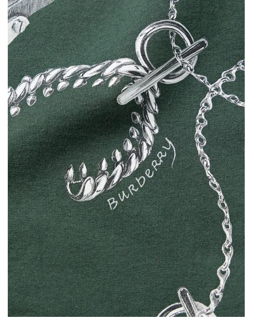 Burberry T-Shirt aus Baumwoll-Jersey mit Print in Green für Herren