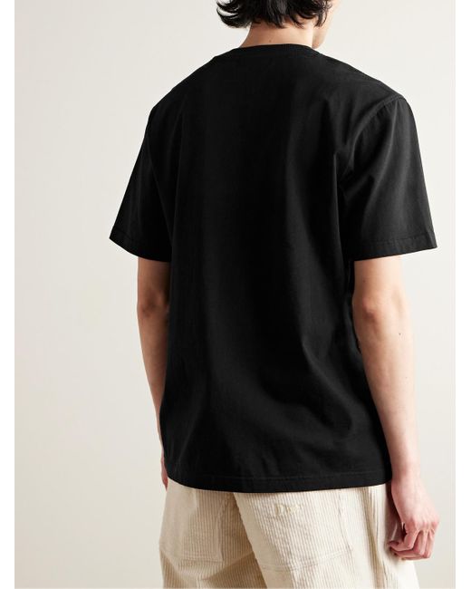 T-shirt in jersey di cotone Pima con logo ricamato Adam 3209 di NN07 in Black da Uomo