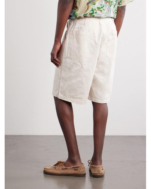Orslow Natural Summer Fatigue Straight-leg Cotton Shorts for men