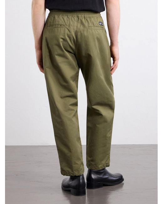 Neighborhood Green Wide-Leg Cotton And Linen-Blend Twill Trousers for men
