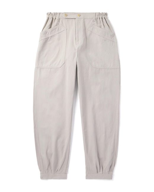 Visvim White Carrol Tapered Cotton-Twill Trousers for men