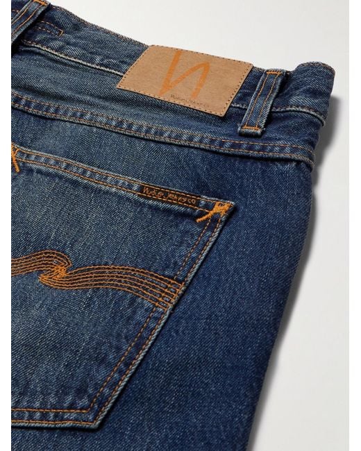 Nudie Jeans Blue Steady Eddie Ii Slim-Fit Straight-Leg Organic Jeans for men
