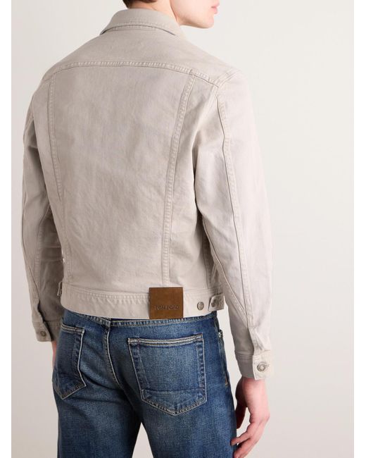 Tom Ford Iconic Jeansjacke in Natural für Herren
