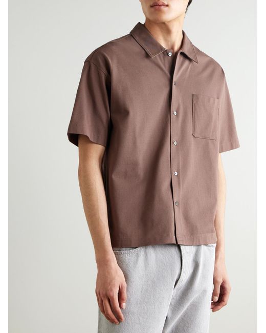 FRAME Hemd aus Baumwoll-Piqué in Brown für Herren
