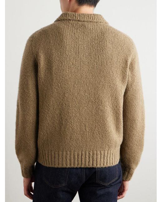 Loro Piana Natural Folecchio Cashmere And Silk-Blend Half-Zip Sweater for men
