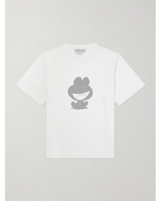 Remi Relief White Frog Printed Cotton-Jersey T-Shirt for men