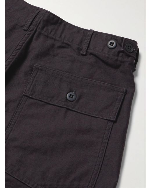 Orslow Blue Straight-leg Cotton Trousers for men