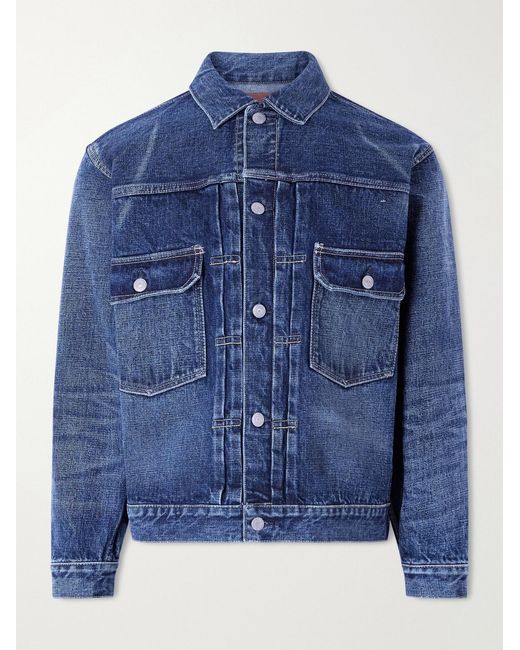 Fullcount Blue Type 2 Fear Of The Dark Selvedge Denim Jacket for men