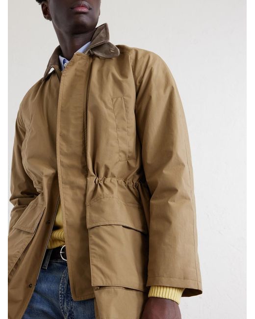 J. Mueser Natural Game Corduroy-Trimmed Cotton Jacket for men