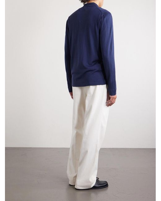 Lardini Blue Silk Shirt for men