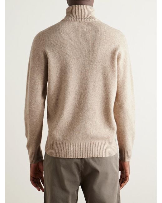Pullover A Collo Alto di Hartford in Natural da Uomo
