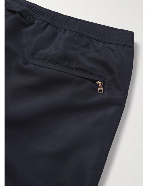 Orlebar Brown Blue Dane Straight-Leg Long-Length Swim Shorts for men