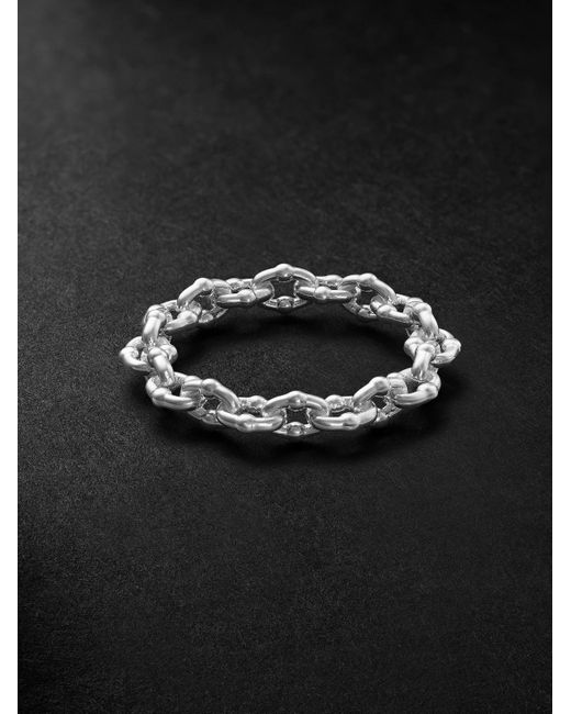 Greg Yuna Black Umlaut Sterling Silver Ring for men