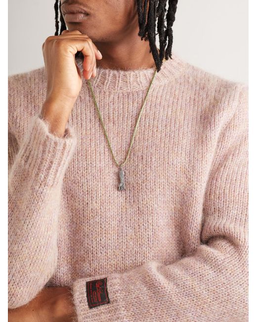Figa Florentine Blackened Lurex Pendant Necklace di Carolina Bucci da Uomo