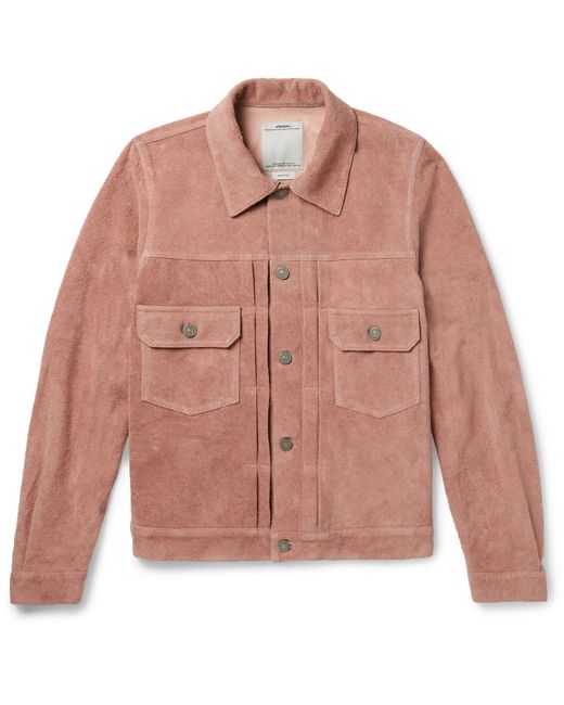 Visvim 101 Suede Jacket in Pink for Men | Lyst