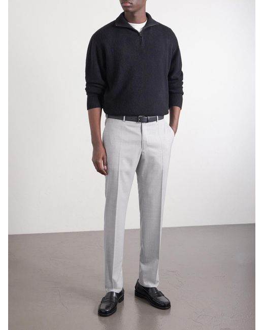 Slowear White Slim-Leg Wool Trousers for men