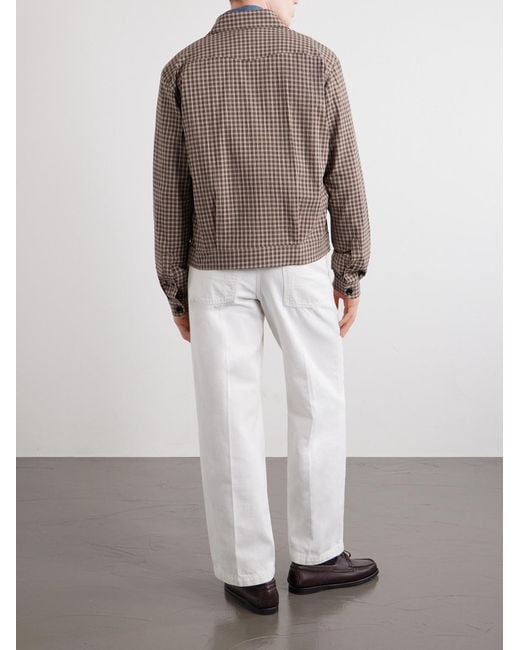 Oliver Spencer Natural Witley Checked Cotton-Blend Jacket for men