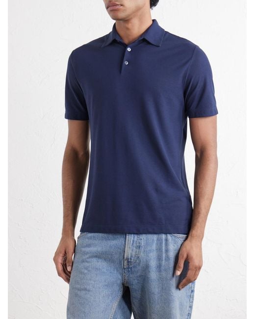 Slowear Blue Zanone Icecotton Polo Shirt for men