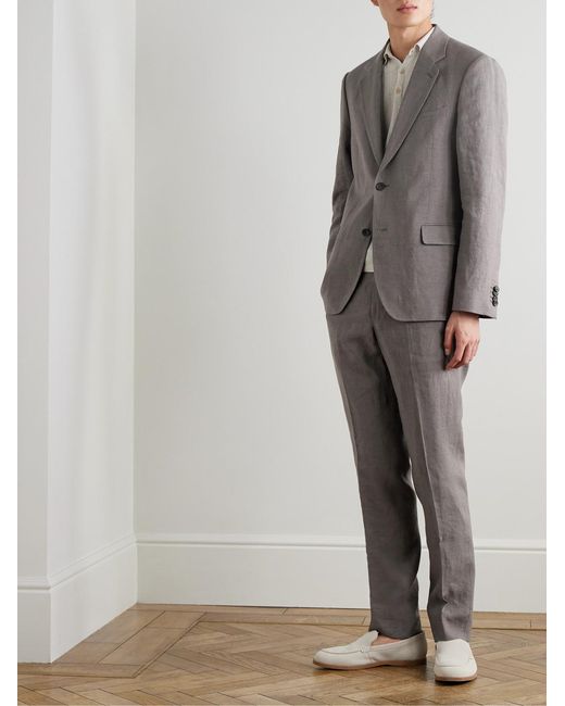 Mr P. Gray Regular-Fit Linen Suit Jacket for men