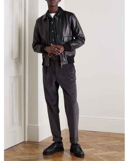 Officine Generale Blue Eric Camp-Collar Garment-Dyed Lyocell And Cotton-Blend Shirt for men