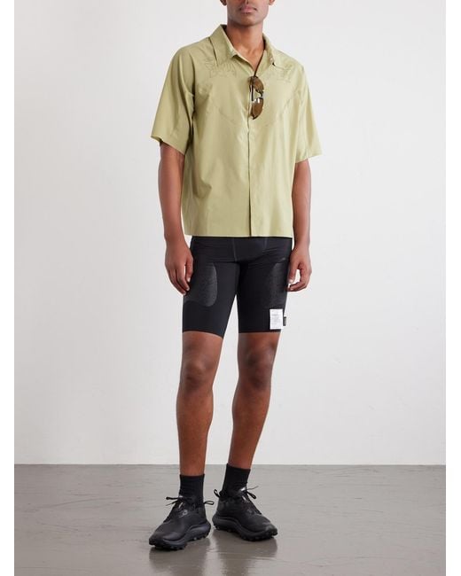 Satisfy Blue Logo-Appliquéd 9' Justice Cordura Shorts for men