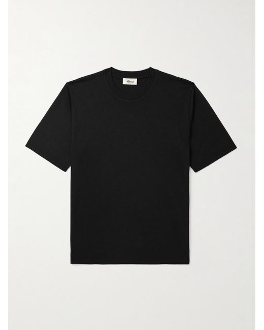 Altea Black Cecil Lyocell And Cotton-blend Jersey T-shirt for men