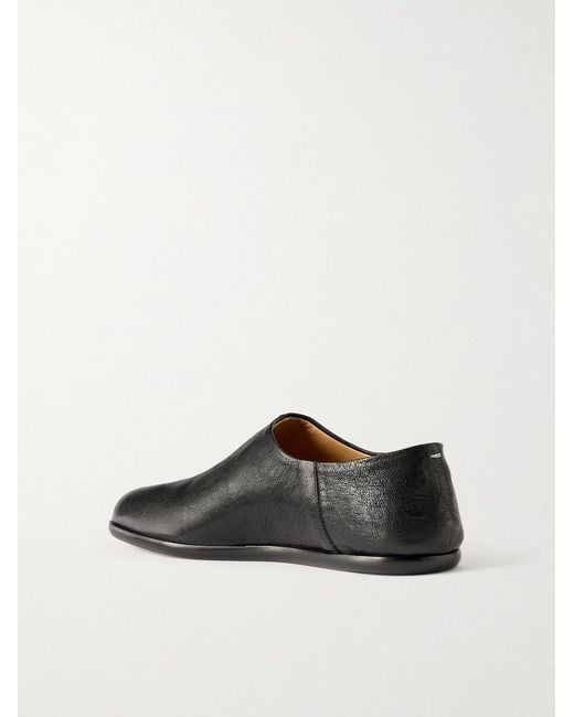 Maison Margiela Black Tabi Babouche Split-Toe Leather Slip-Ons for men