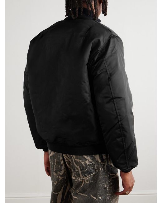 Rick Owens Black Imbottito Oversized Padded Shell Bomber Jacket for men
