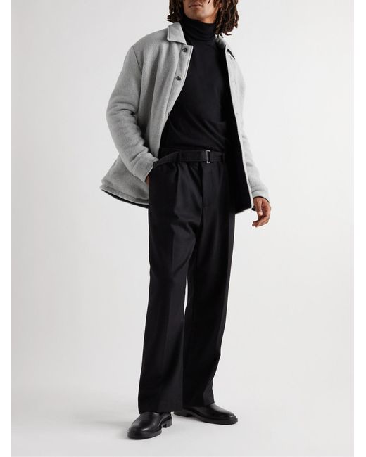 Gabriela Hearst Gray Argus Reversible Recycled-Cashmere And Shell Jacket for men