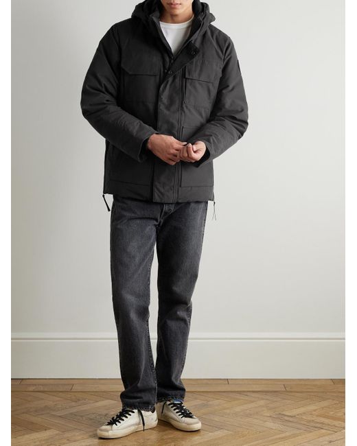 Canada Goose Black Maitland Padded Cotton-Blend Canvas Down Parka for men