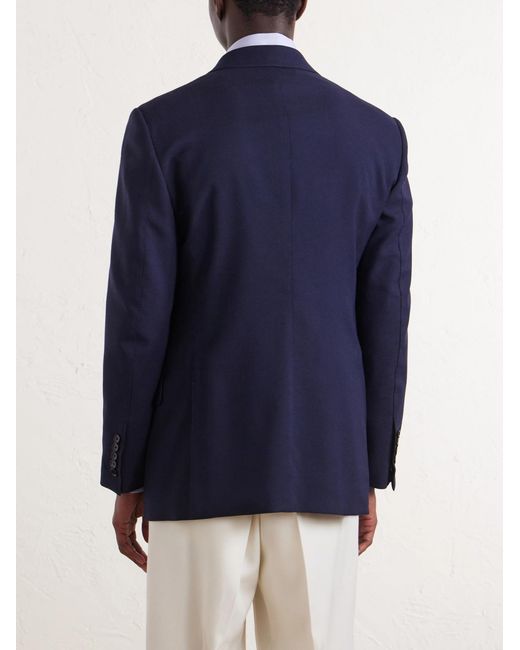 Tom Ford Blue Atticus Double-breasted Wool And Mohair-blend Blazer for men