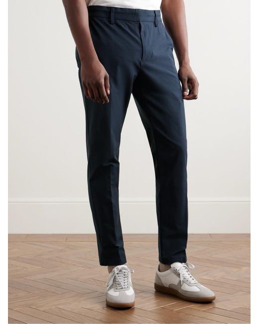 James Perse Blue Golf Slim-Fit Stretch Cotton-Blend Trousers for men