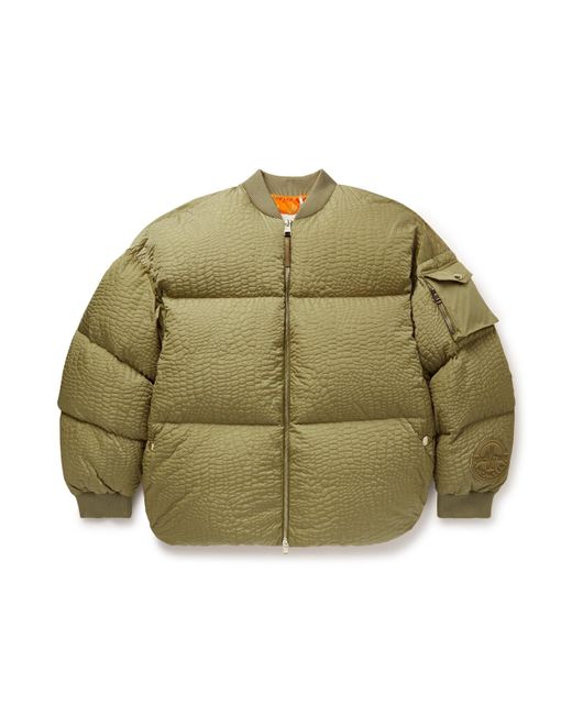 Moncler Genius Green Roc Nation By Jay-z Centaurus Croc-effect Quilted Shell Down Jacket for men