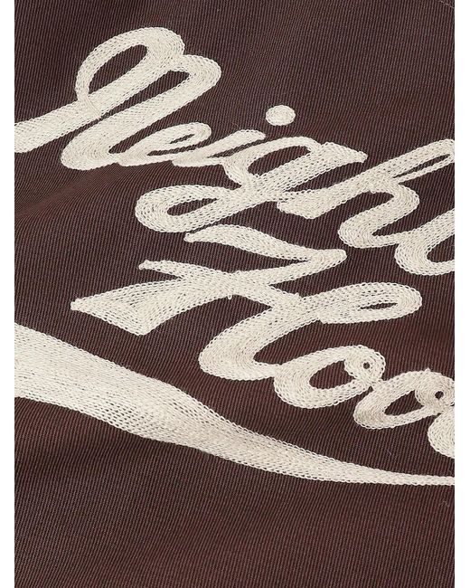 Neighborhood Brown Cropped Logo-embroidered Twill Jacket for men