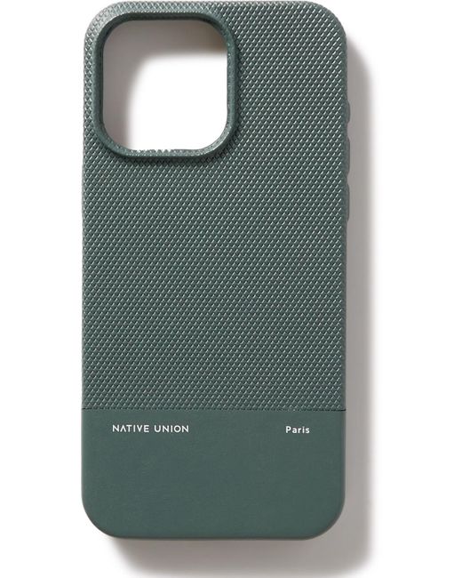 Native Union Green (re)classic Faux Leather Iphone 15 Pro Max Phone Case for men