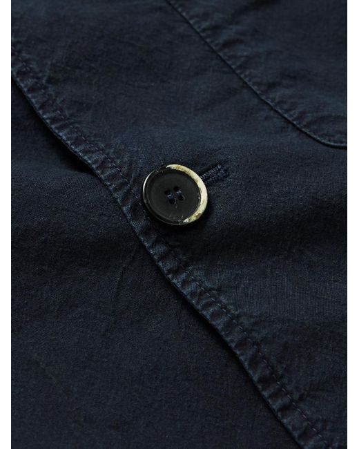 Barena Blue Visal Cotton Overshirt for men
