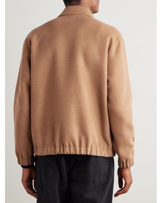 Eleventy Natural Wool-Felt Bomber Jacket for men