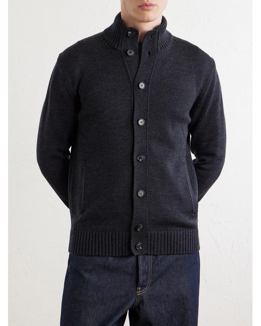 Slowear Blue Wool Cardigan for men